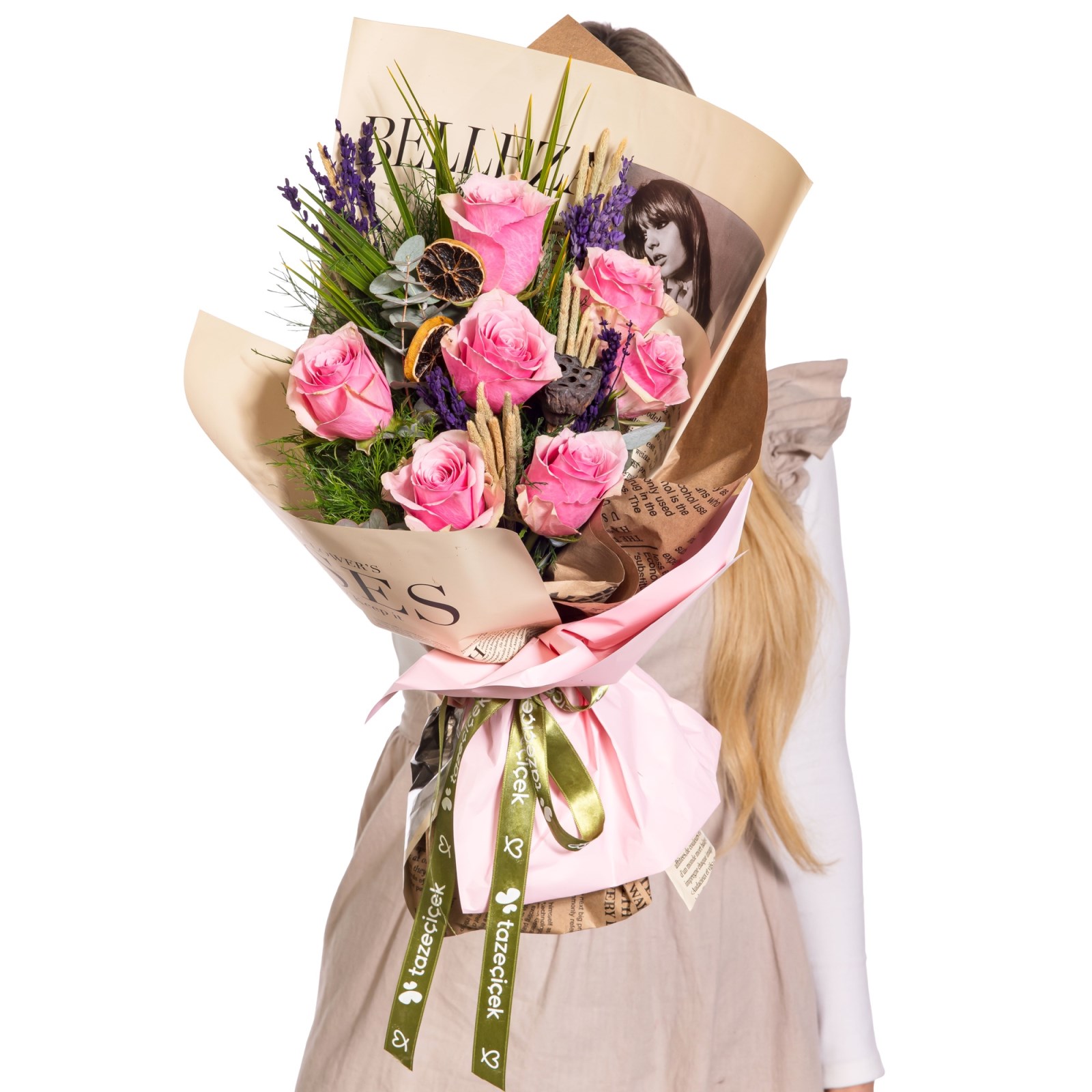 Blush Romance Pembe Gül Buketi