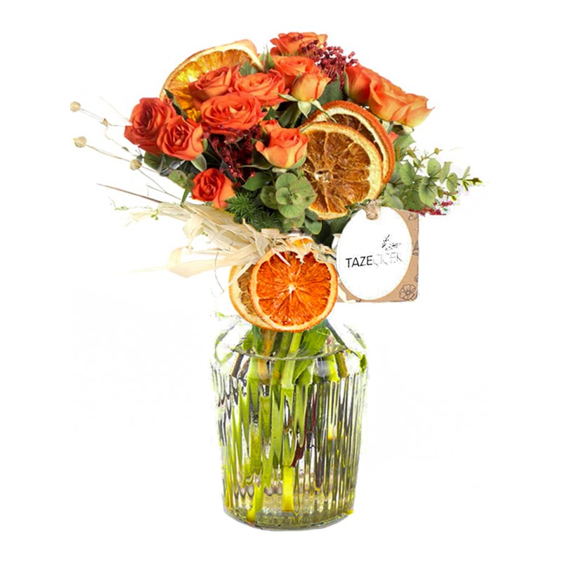 Holiday Orange Roses